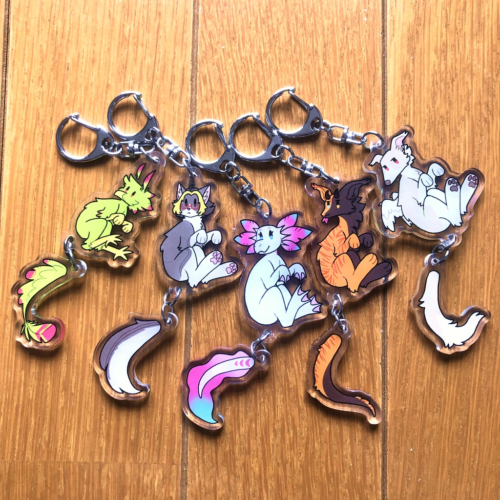 しっぽゆらゆらアクキー / Tail Wagging Charm