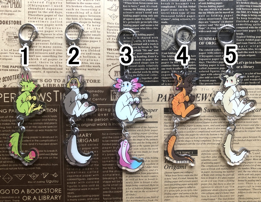 しっぽゆらゆらアクキー / Tail Wagging Charm