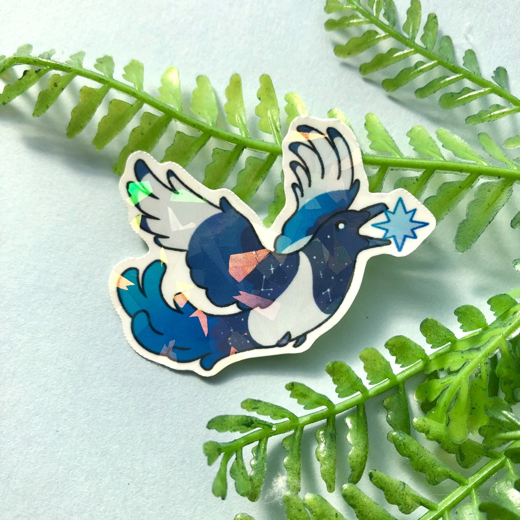 星とカササギシール / Star Magpie Sticker