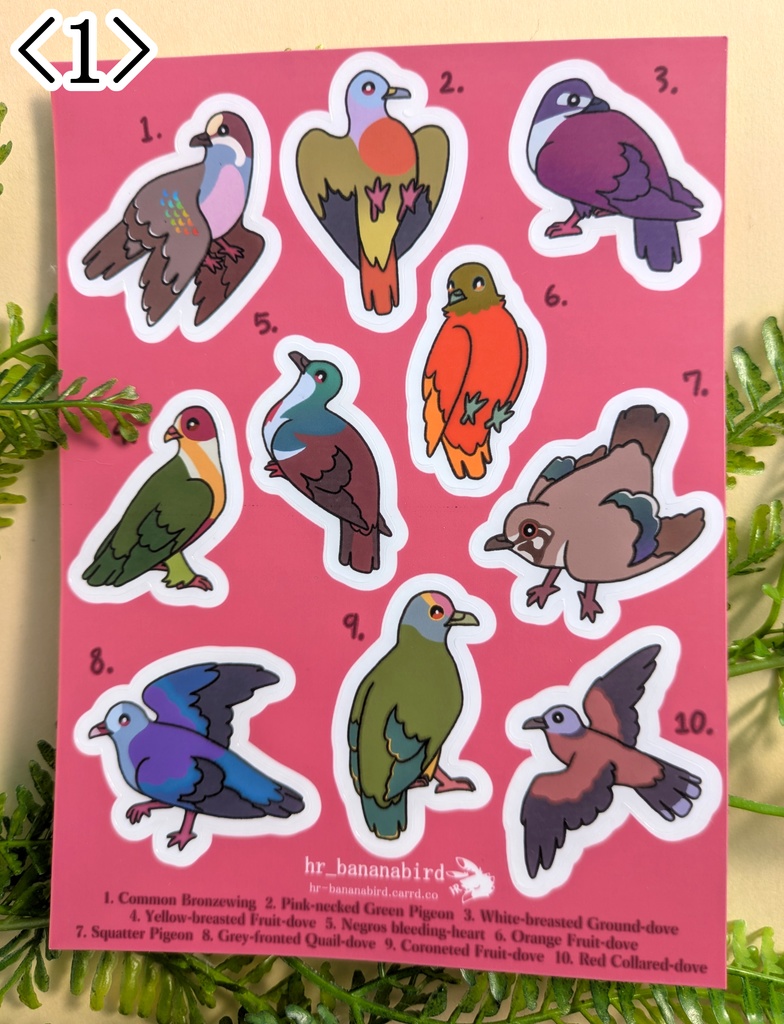 鳩ステッカーシート / Pigeon Sticker Sheets
