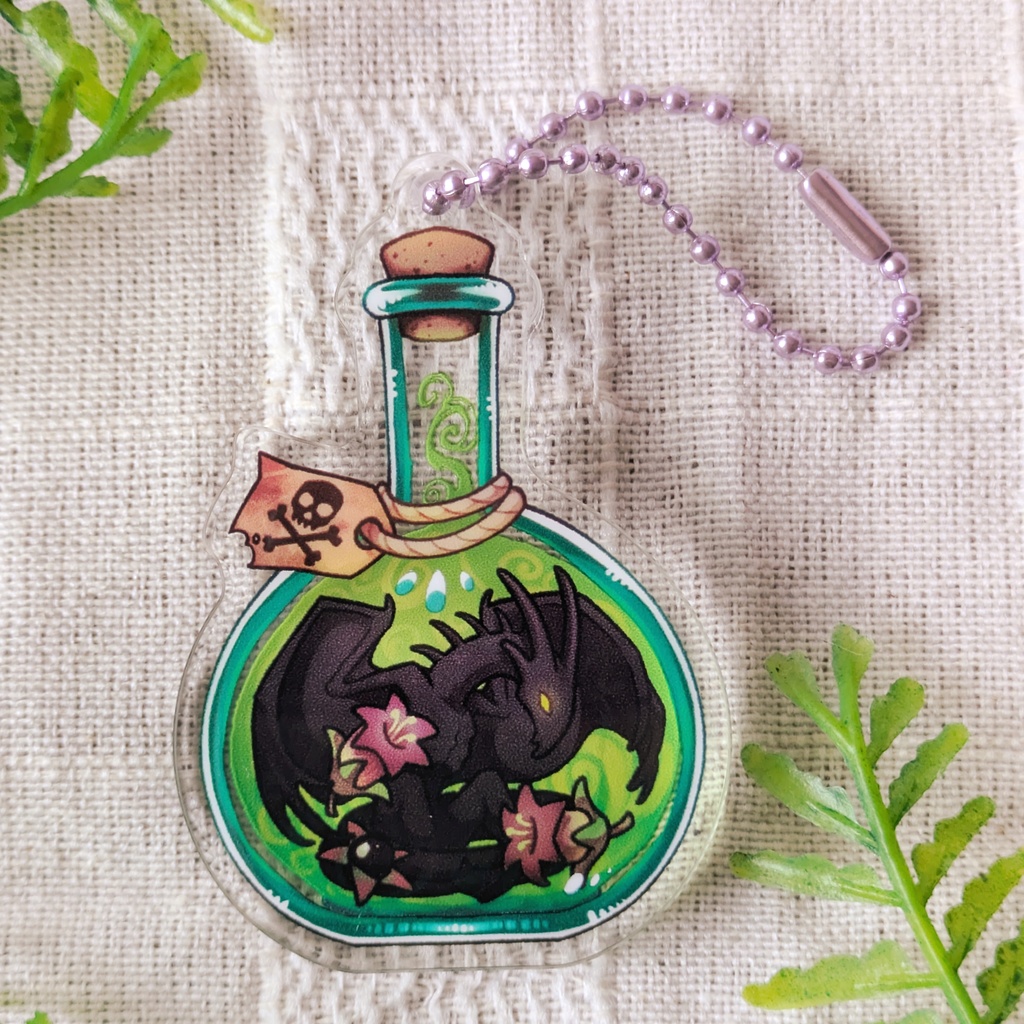 瓶詰めドラゴンアクキー / Bottled Dragon Charms