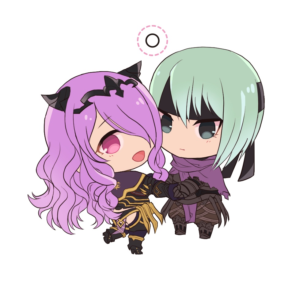 手つなぎアクキー（カミラ＋ベルカ）