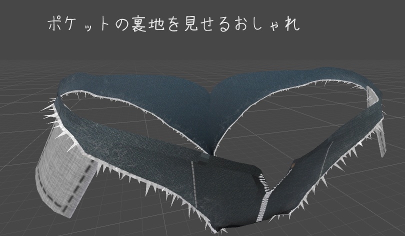 「幽狐族のお姉様」用衣装 エッグいクラッシュホットパンツ 見せポケ付き!