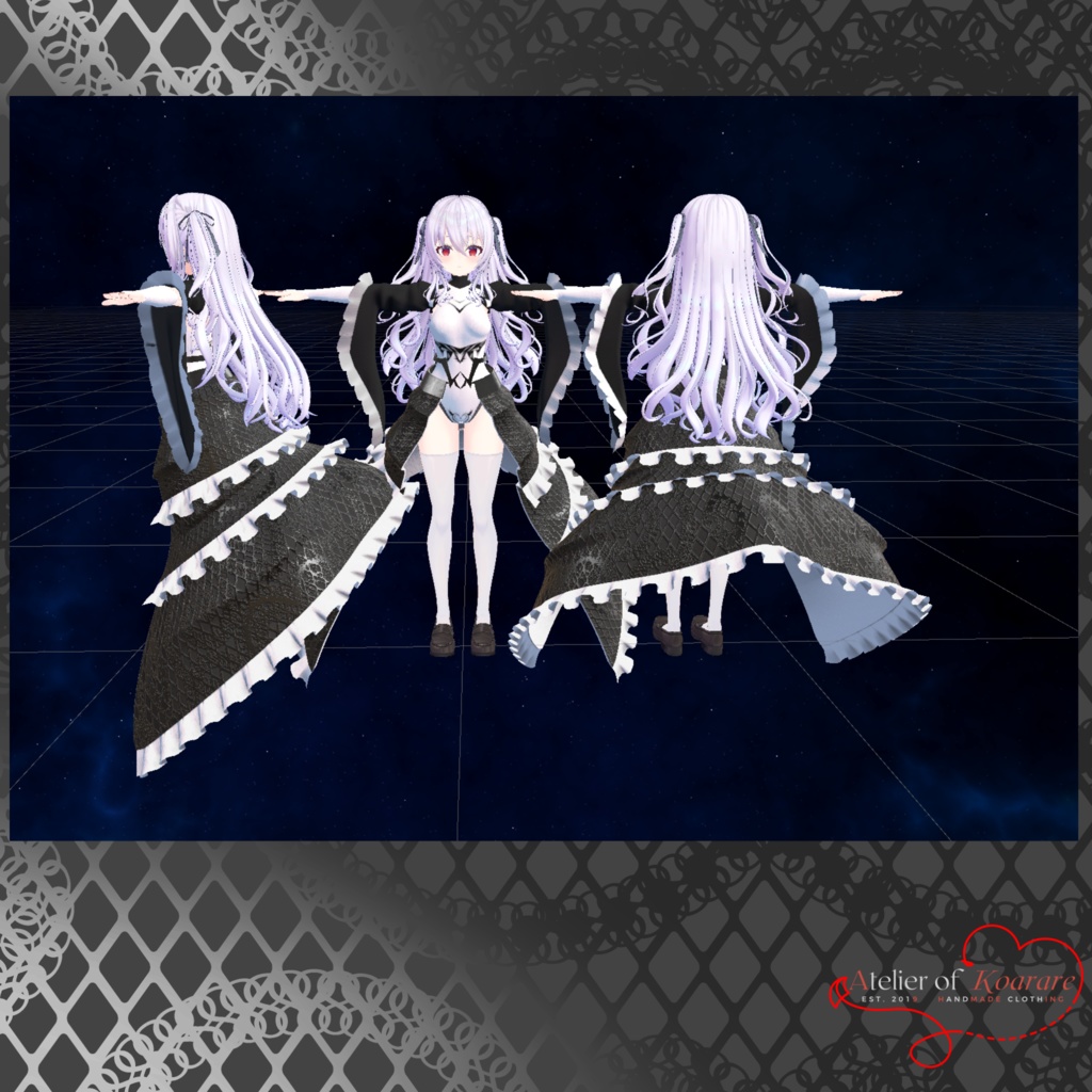 ルシフェさん用衣装「インバースゴシックドレス」