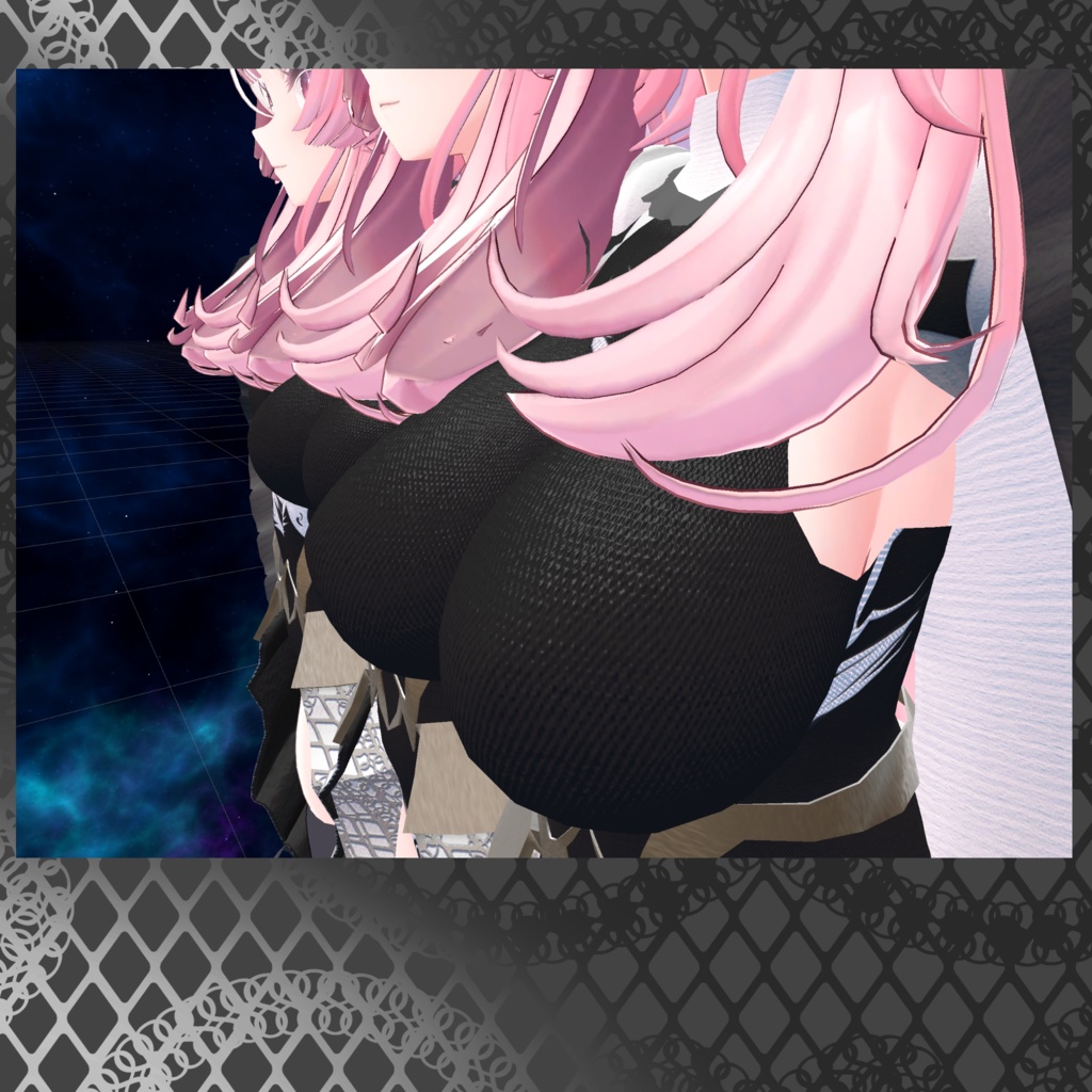 セレスティアちゃん用衣装「インバースゴシックドレス」