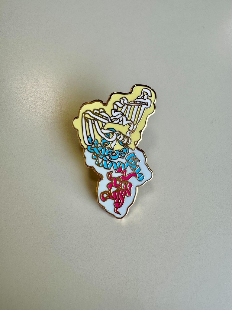 分子生物学のバッジ、タンパク質のバッジ、生命科学のバッジ、科学者のバッジ、ピン