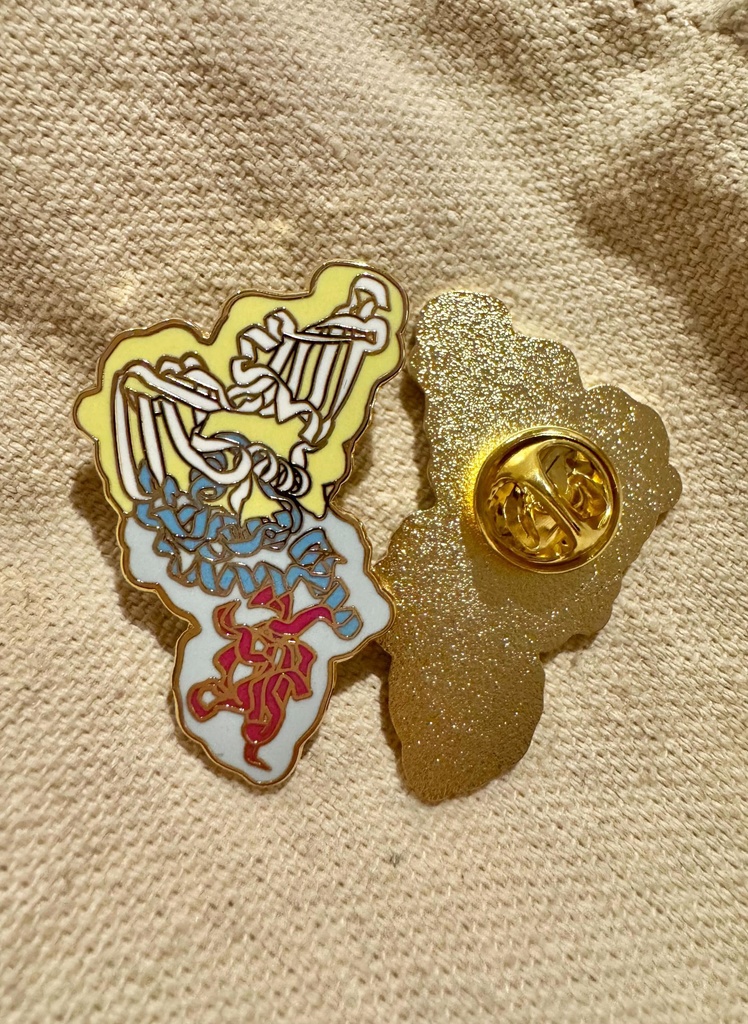 分子生物学のバッジ、タンパク質のバッジ、生命科学のバッジ、科学者のバッジ、ピン