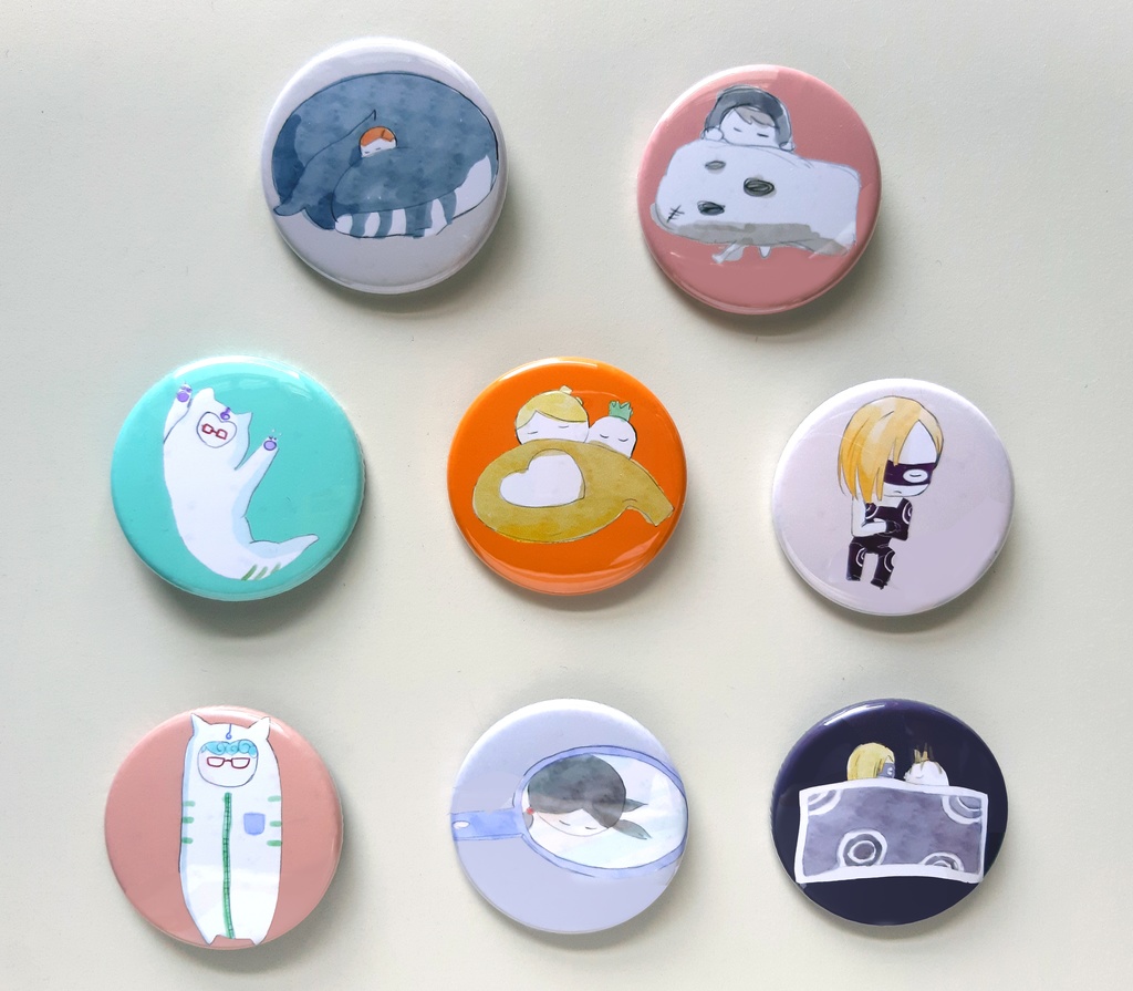 暗殺チームのスヤスヤ缶バッジセット