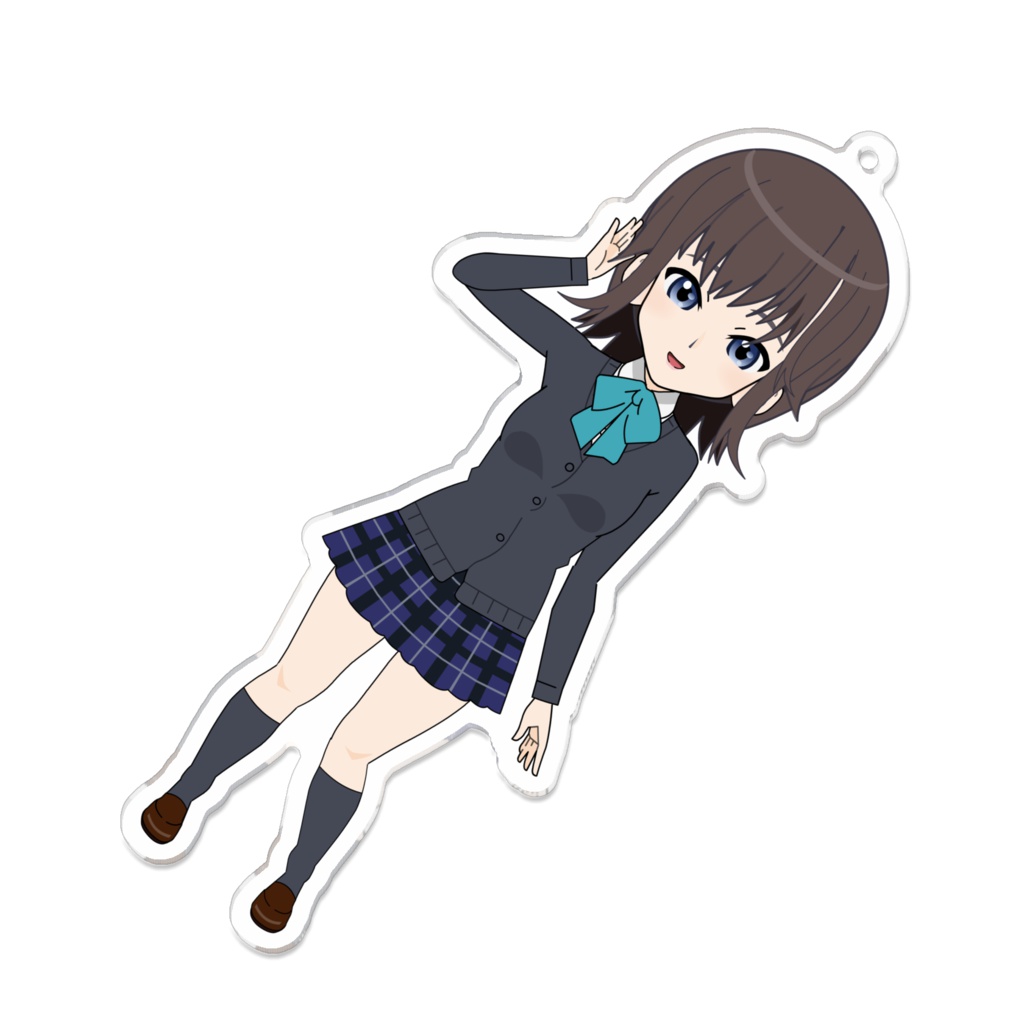オリ娘 D02(メガネなし) ミニ絵 アクリルキーホルダー