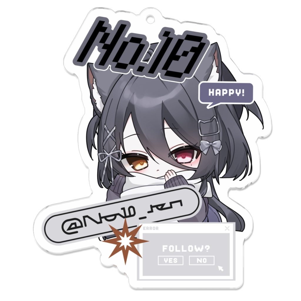 ステッカーデザイン アクリルキーホルダー