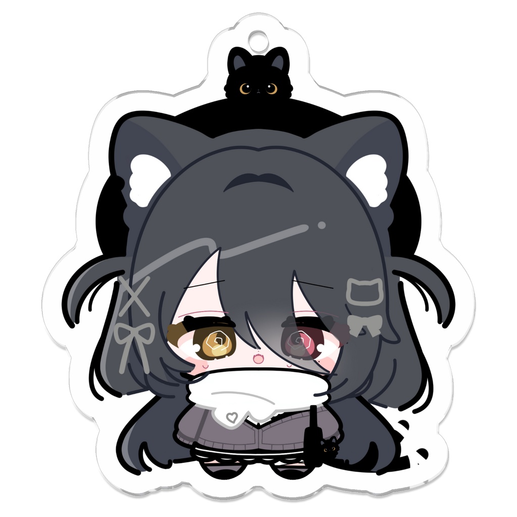 ﾈｺﾝﾁｬと一緒アクキー