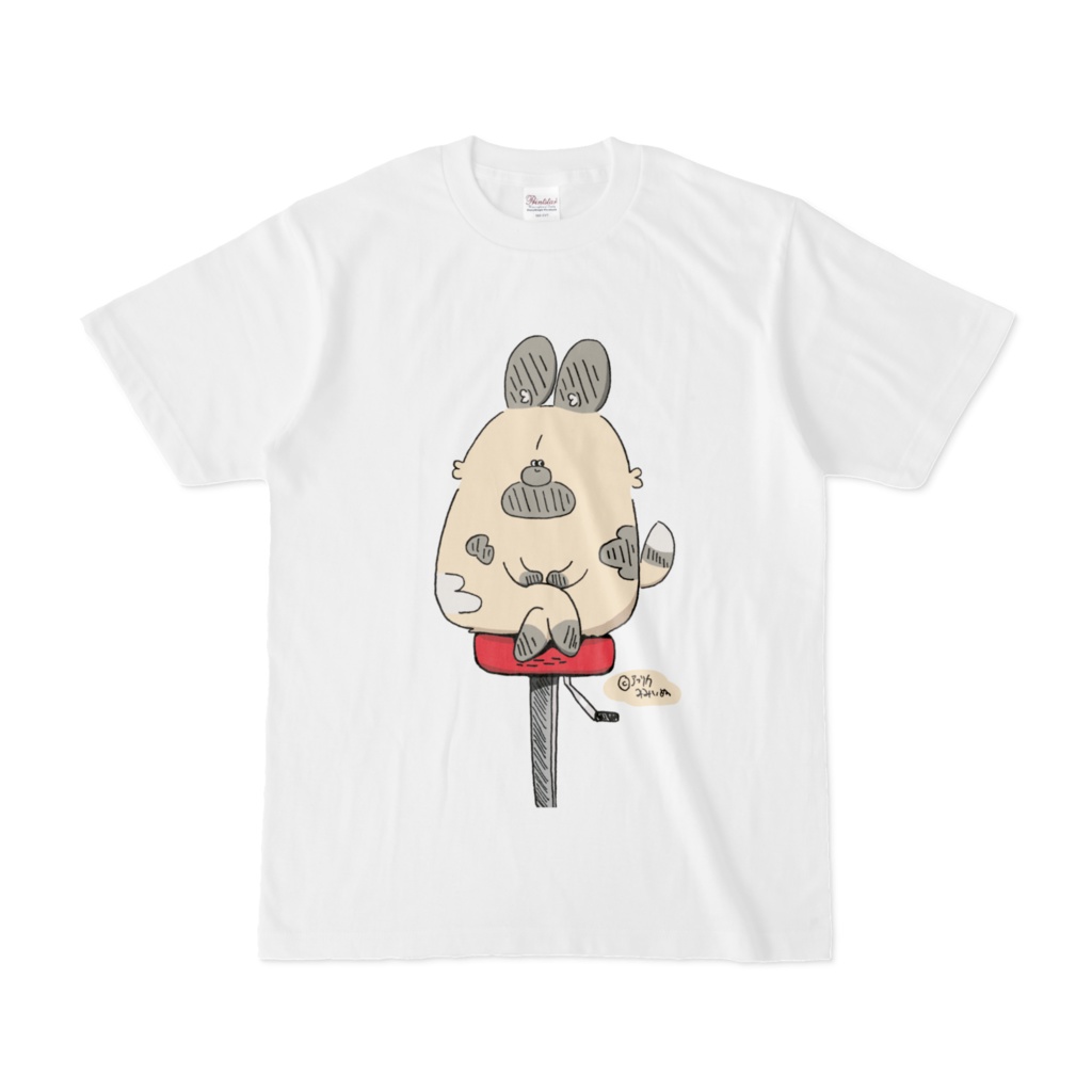 椅子に座るいぬちゃんTシャツ