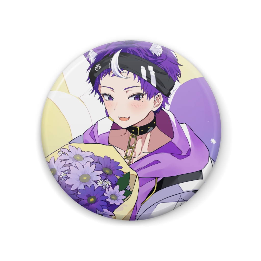 紫わんこ誕生日記念グッズ【缶バッジ】