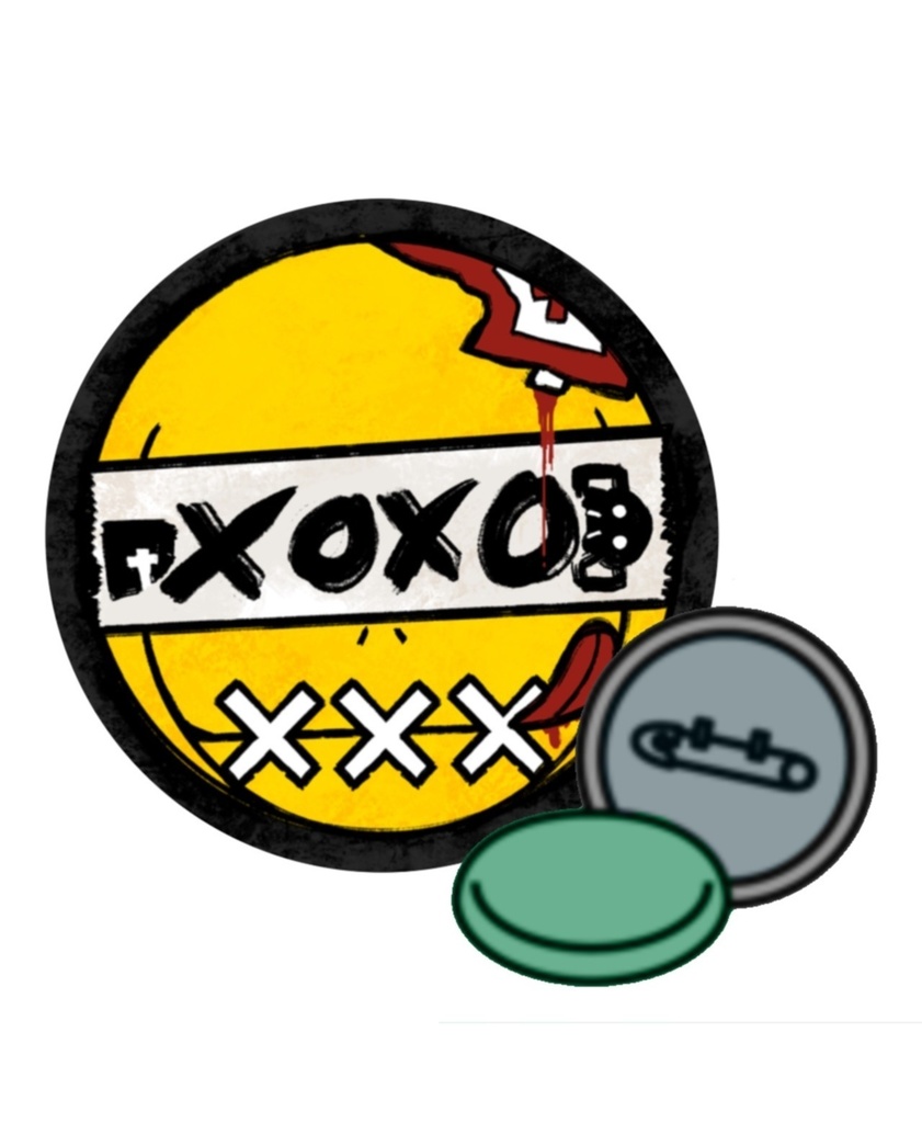 XOXOパラケルスビッグ缶バッジ