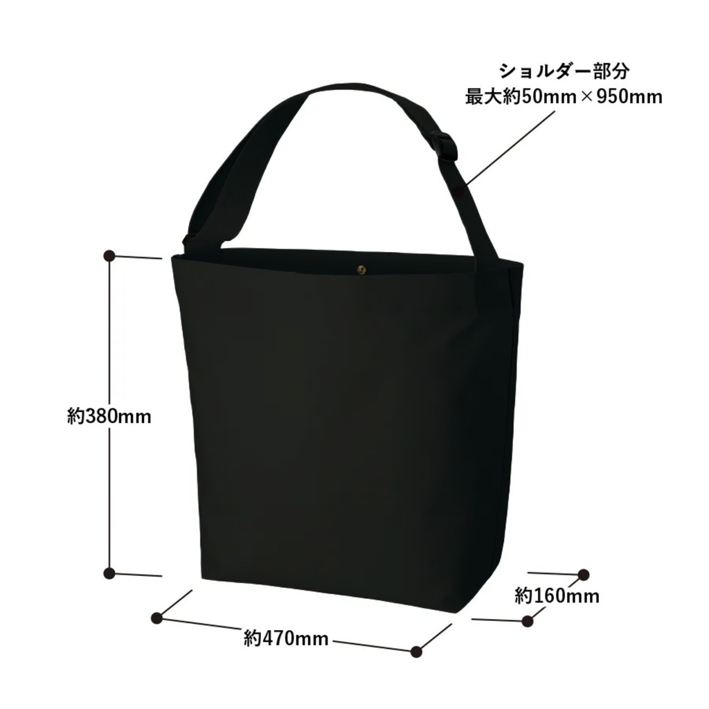 ABAワッペン付きビッグショルダーバッグ