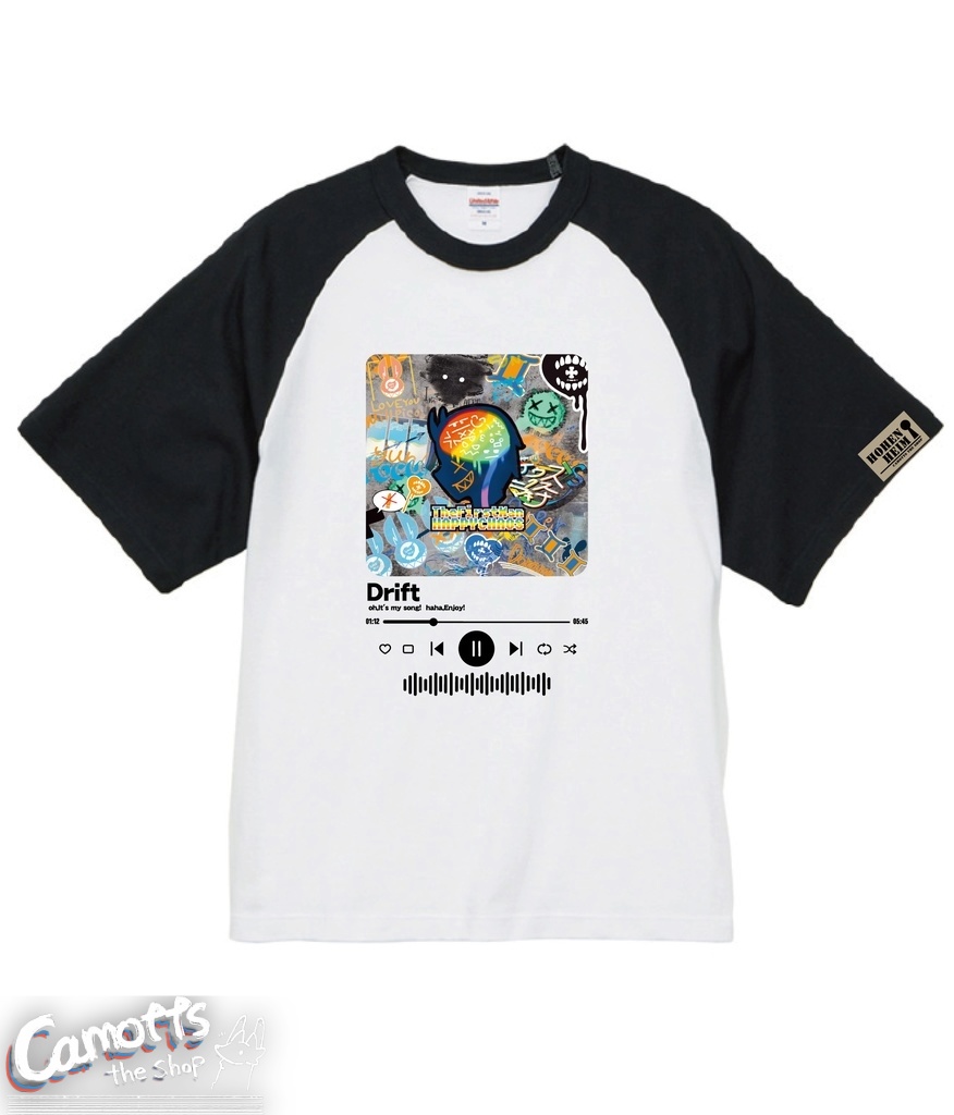 ハッピーグラフィティ　プレイリストラグランTシャツ