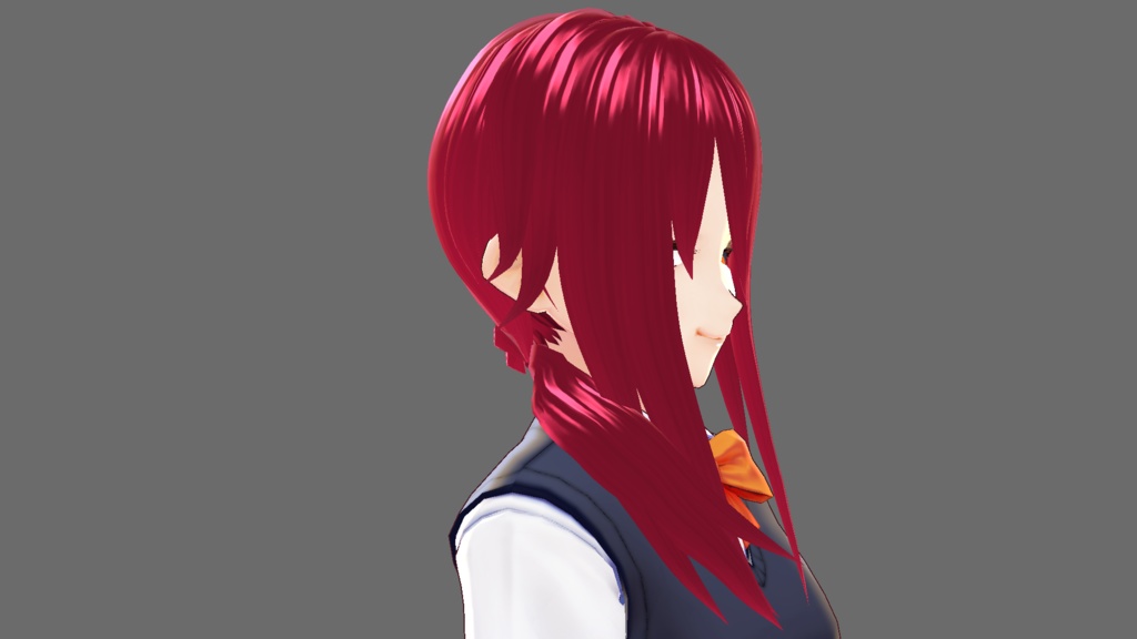 【Vroid】ローサイドポニーテール【ヘアプリセット】