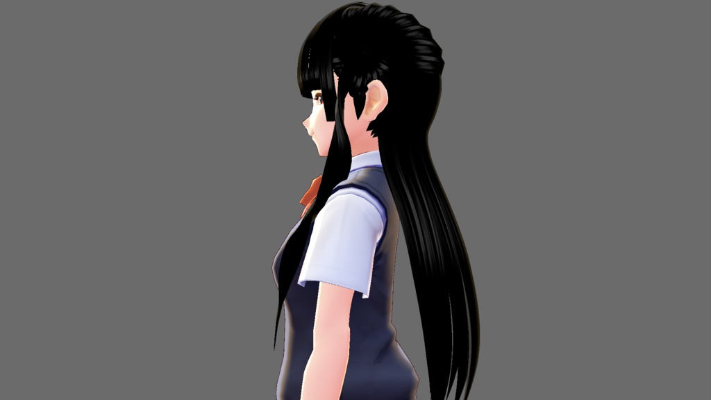 【Vroid】姫カットゆるまきツインハーフアップ【ヘアプリセット】