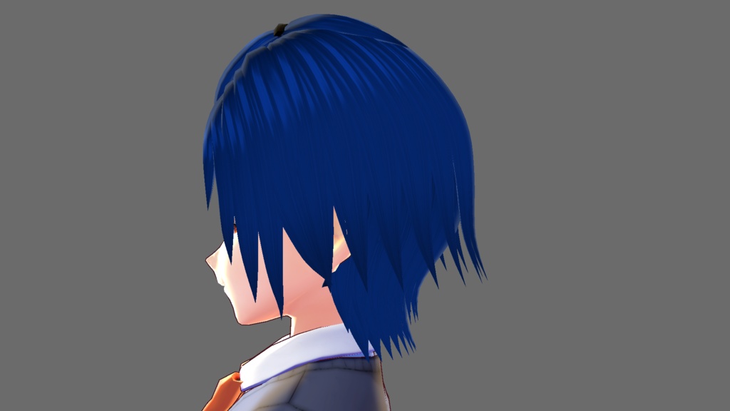 【Vroid】デコ出しポンパドールショート【ヘアプリセット】