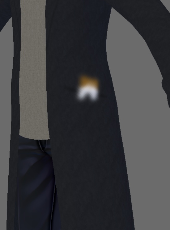 【Vroid】シンプルニット付きロングコート【衣装テクスチャ】