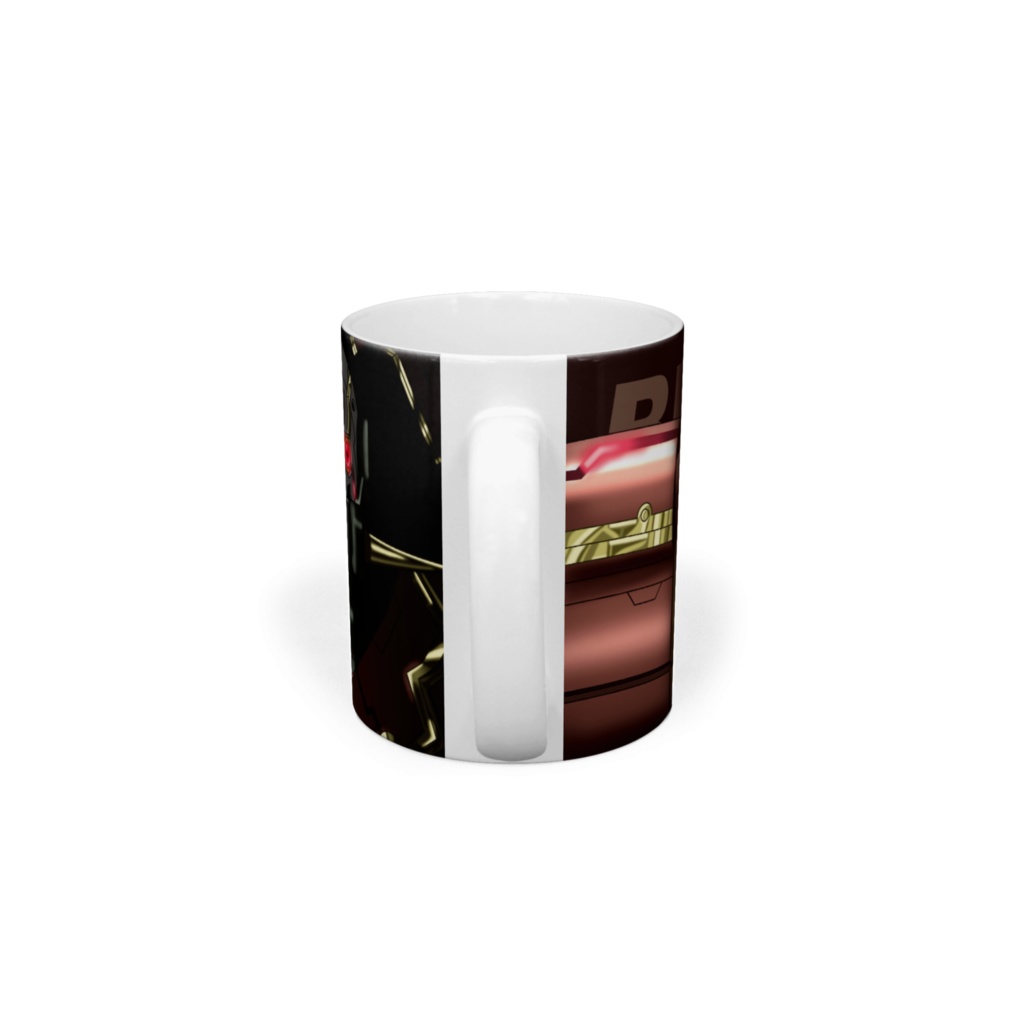 褐色のフェイスマグカップ