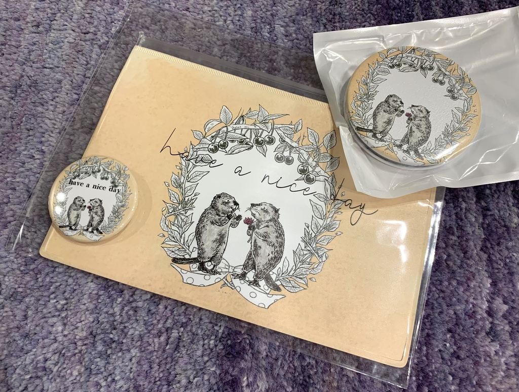 クリアポーチ【オリジナルイラスト・僕と結婚してよ】アメリカビーバー