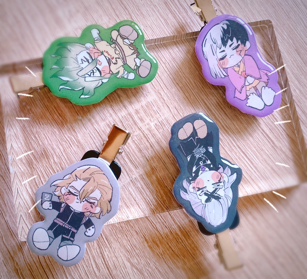 DCSTプラ板ヘアクリップ