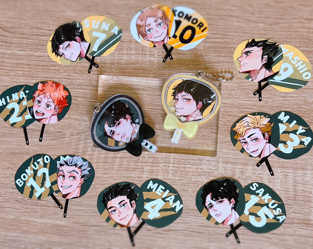 大きくなった応援うちわステッカー