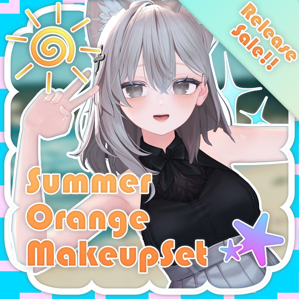 ✨Release Sale Now!✨Summer Orenge Makeup🌅【7Avater対応メイクテクスチャ】