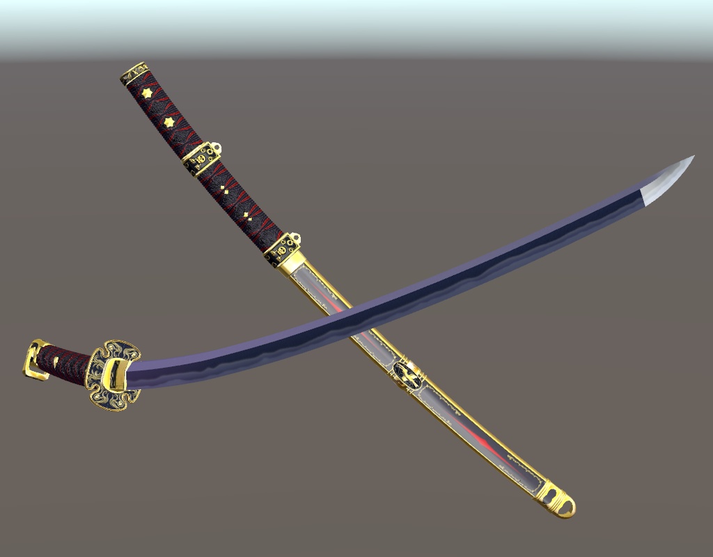 VRC想定日本刀モデル「黒丸」