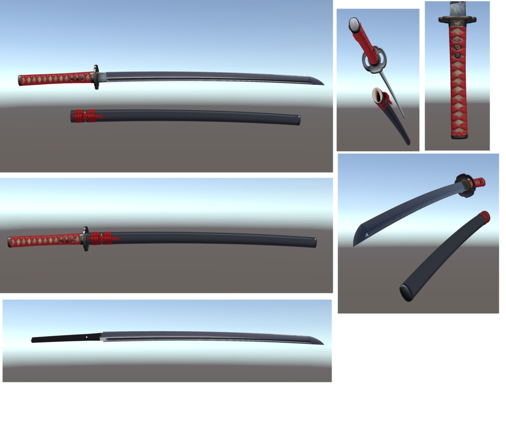 VRC想定日本刀モデル「丙黒鹿毛」