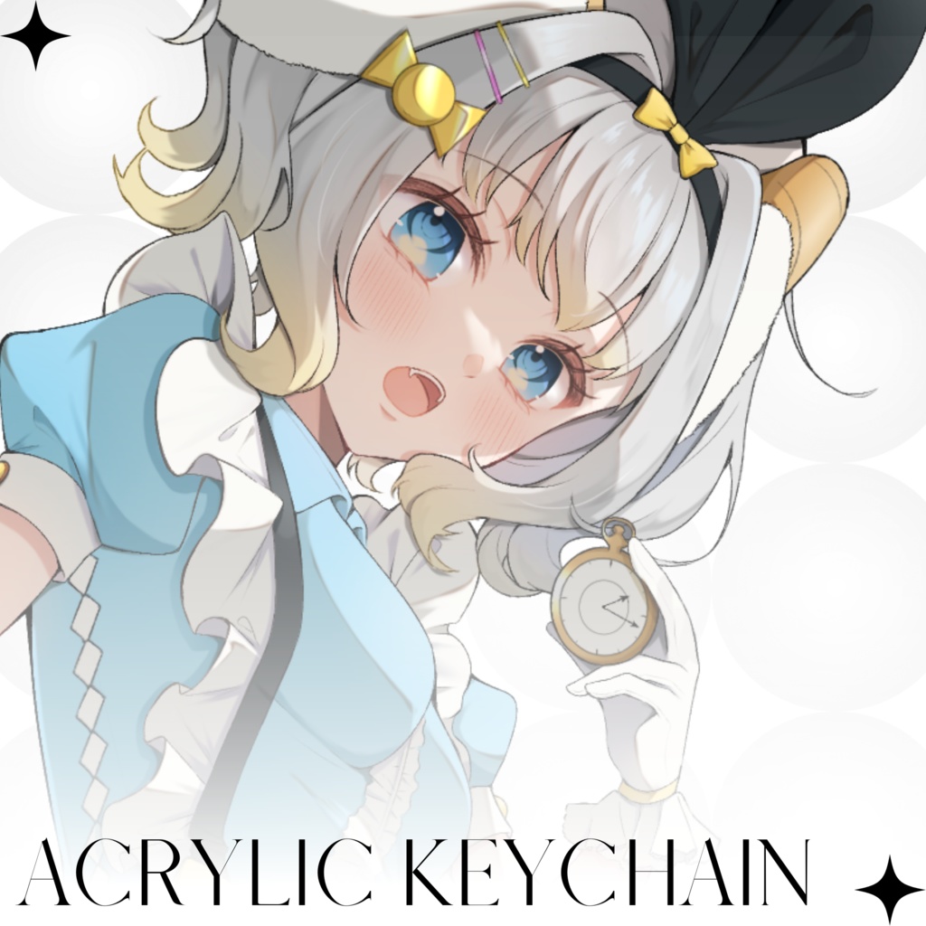 【羽留あいせ】モノトーンアクリルキーホルダー