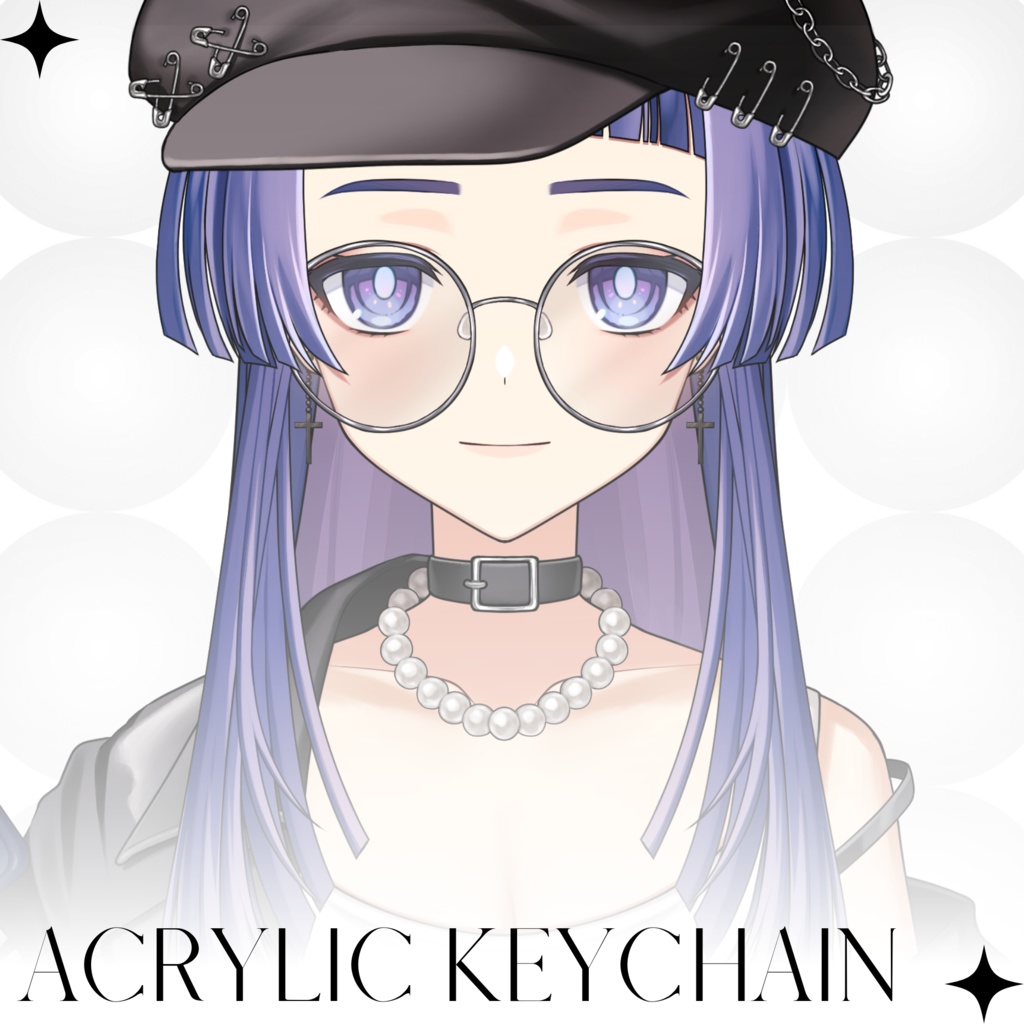 【大海原リュカ】モノトーンアクリルキーホルダー