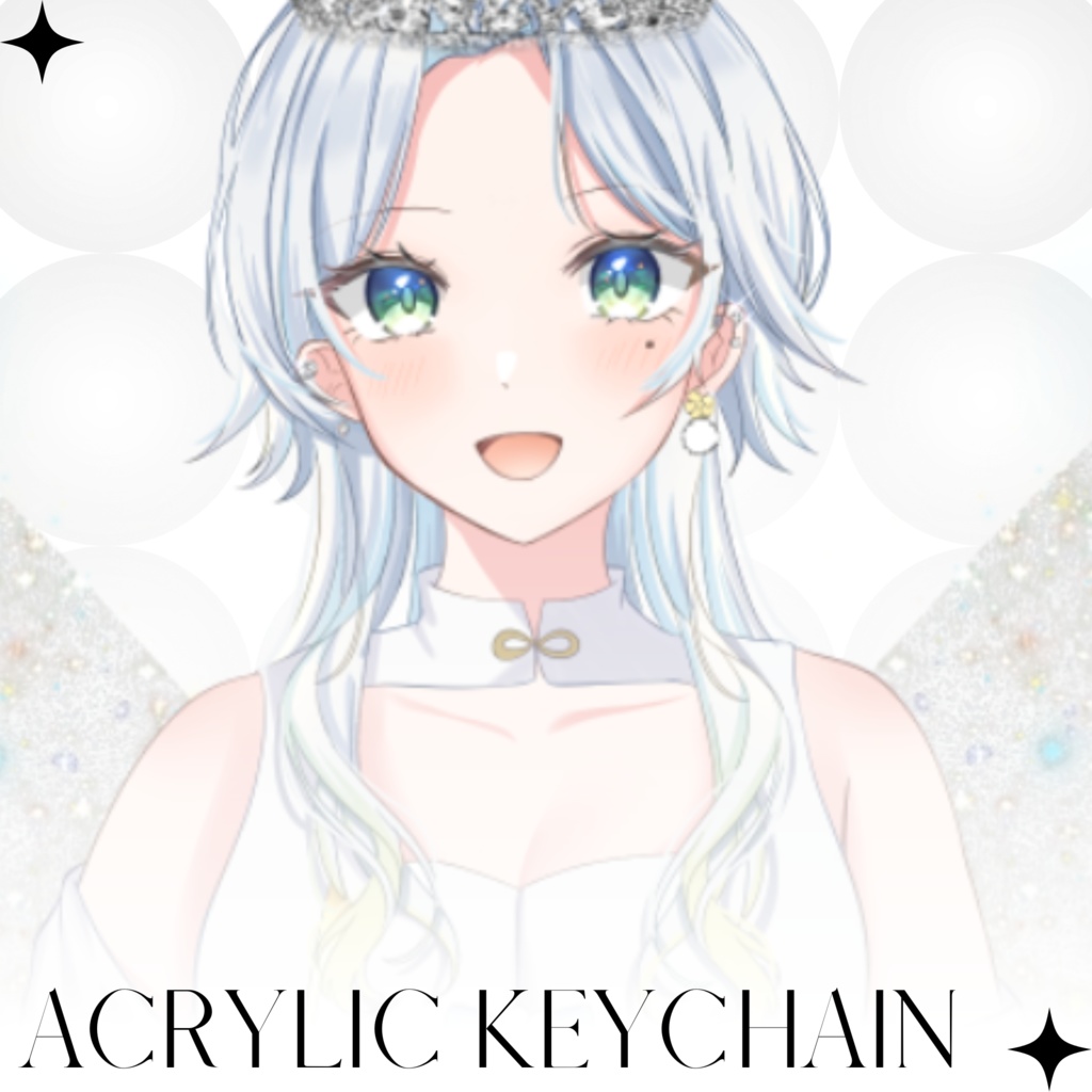 【染音 羽憂】モノトーンアクリルキーホルダー