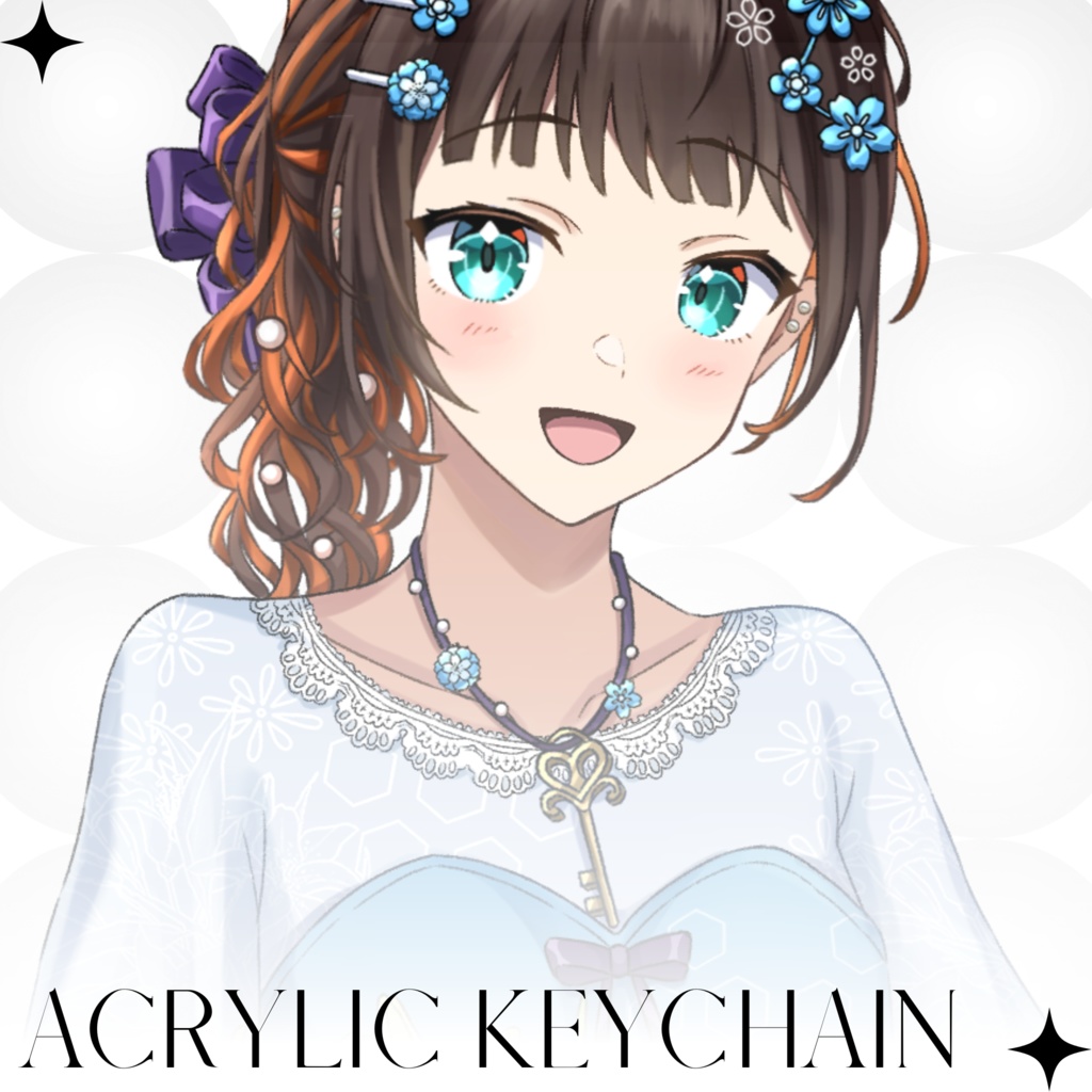 【芥河なぎ】モノトーンアクリルキーホルダー