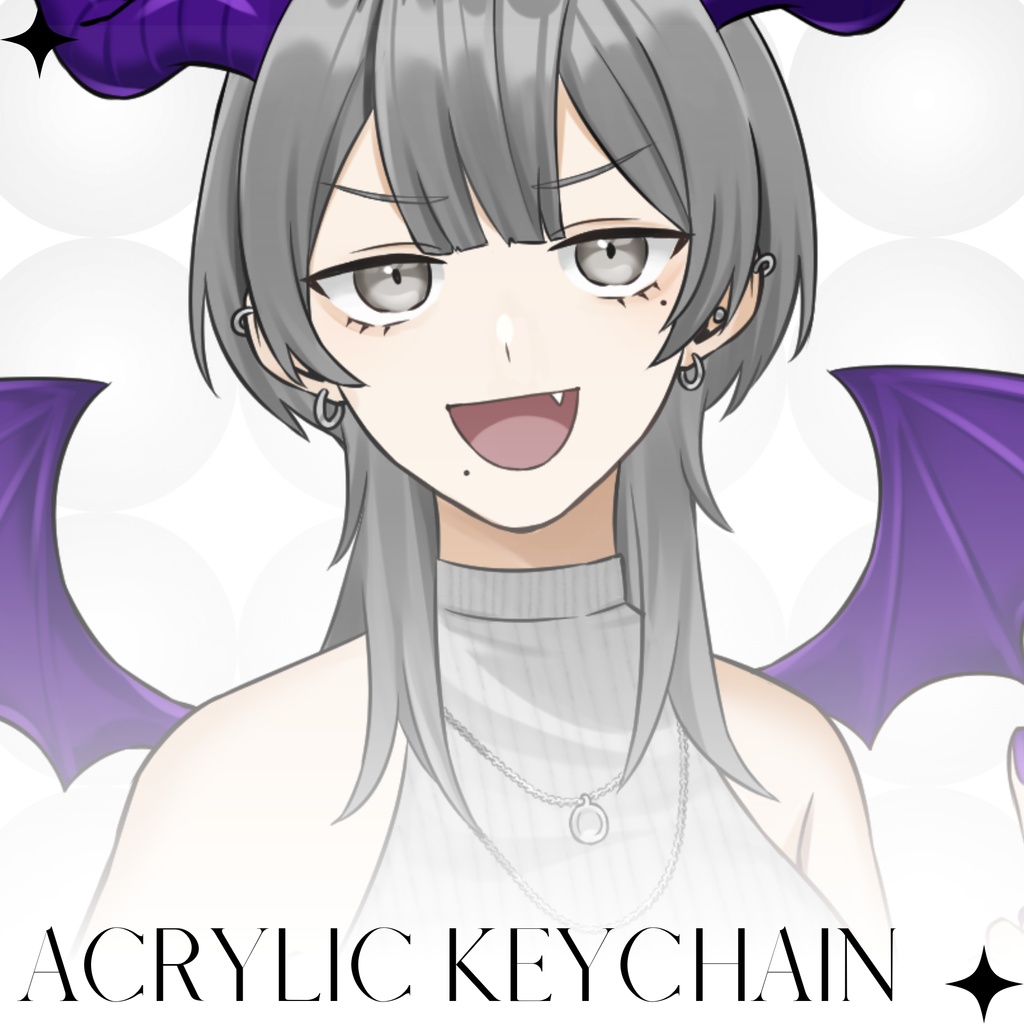 【怠魔ベルフ】モノトーンアクリルキーホルダー