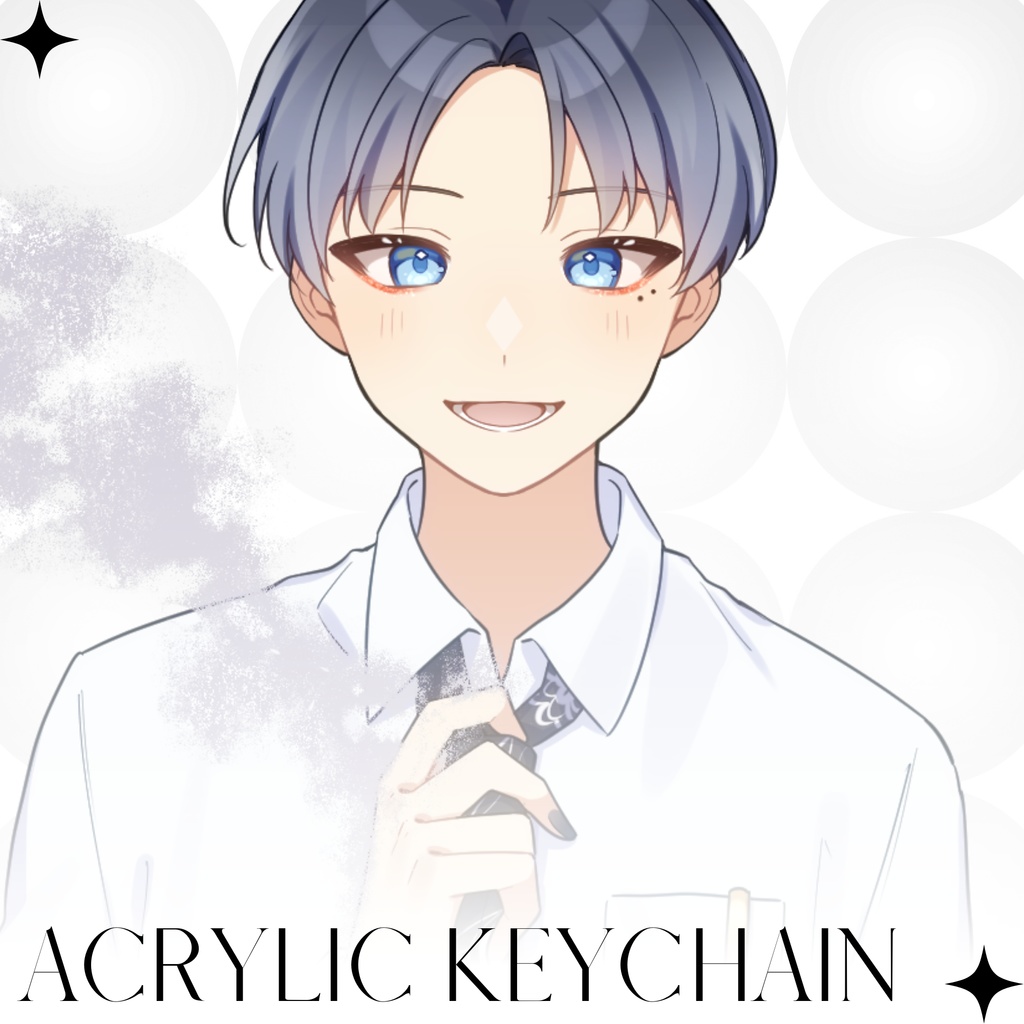 【灰為炉 煙】モノトーンアクリルキーホルダー