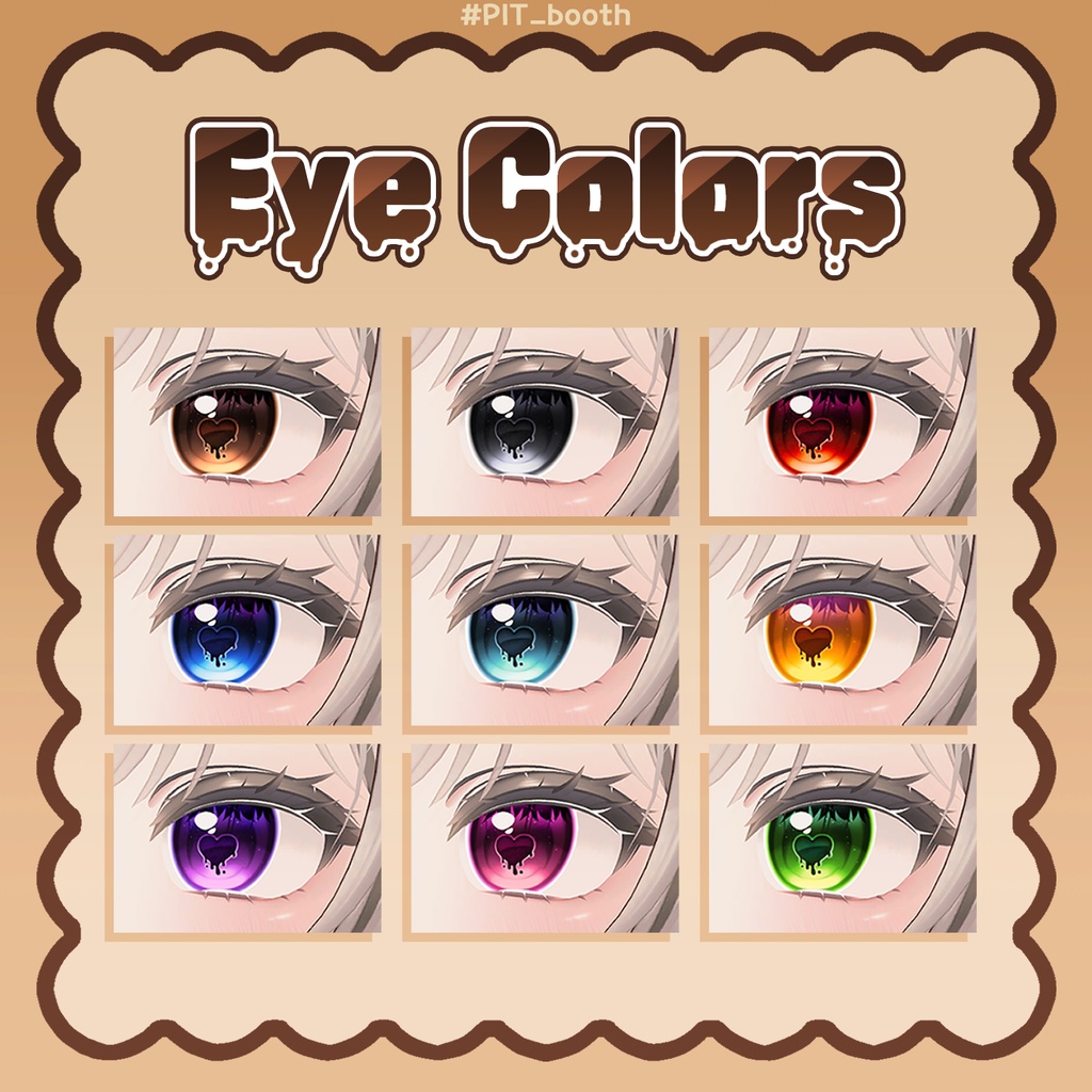 🤎Melting Heart🤎 Eye Texture【33 Avatars】#PIT_BOOTH