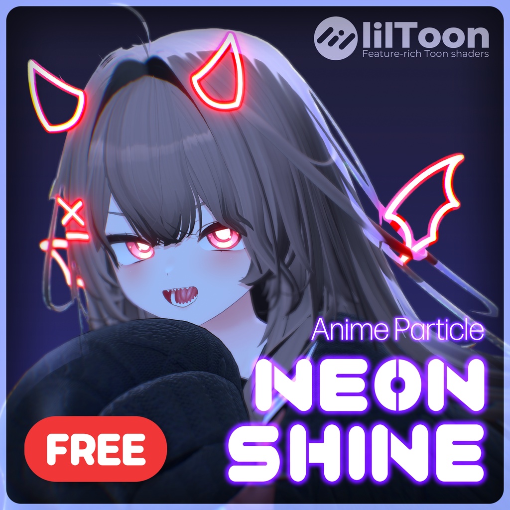 【FREE/期間限定無料】🌟Neon Shine🌟2D Anime Particle【lilToon】#PITShop3D