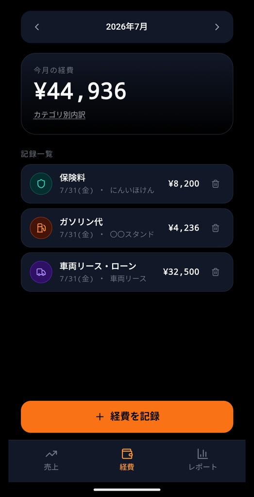 軽貨物ドライバーのための記録アプリ公開! ― 1日の終わりに、まとめて入力するだけ。