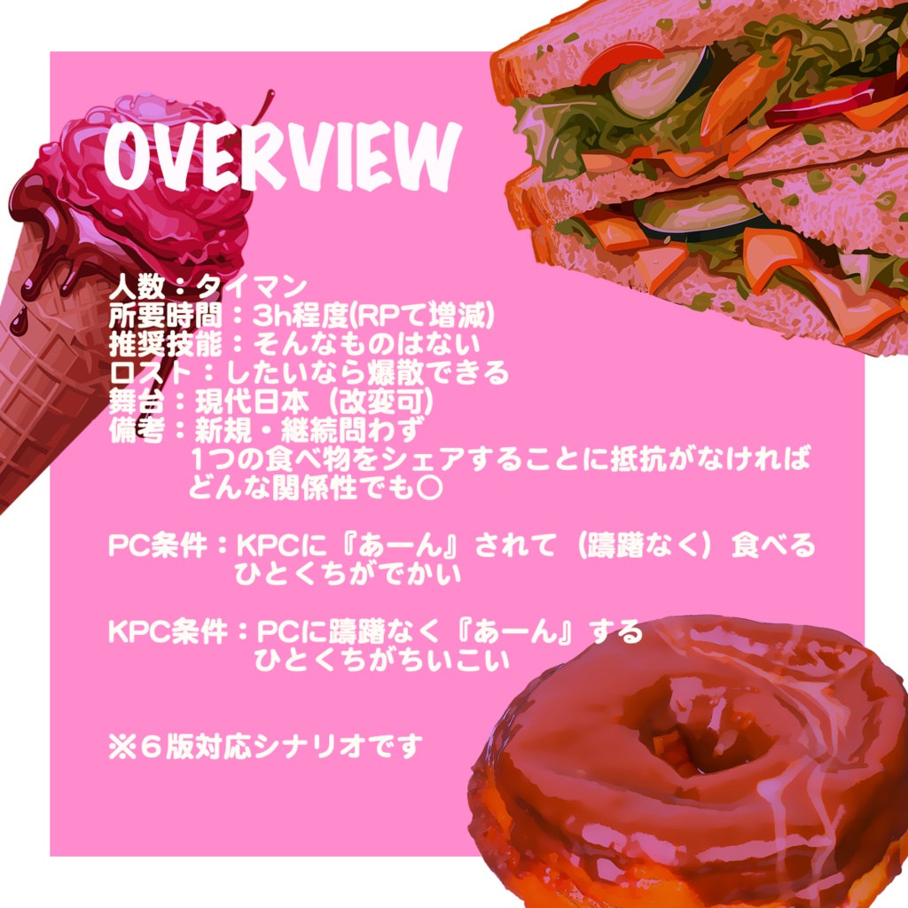 CoCシナリオ『それ、ひとくちじゃなくて半分じゃん!』