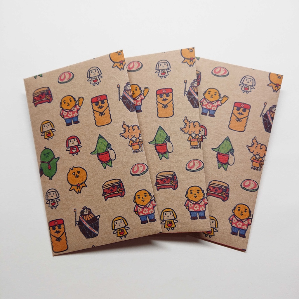 かりゆしストアー散らばり店員のぽち袋（3枚入り）