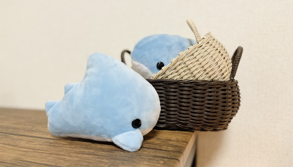 手乗りのさめさんぬいぐるみ