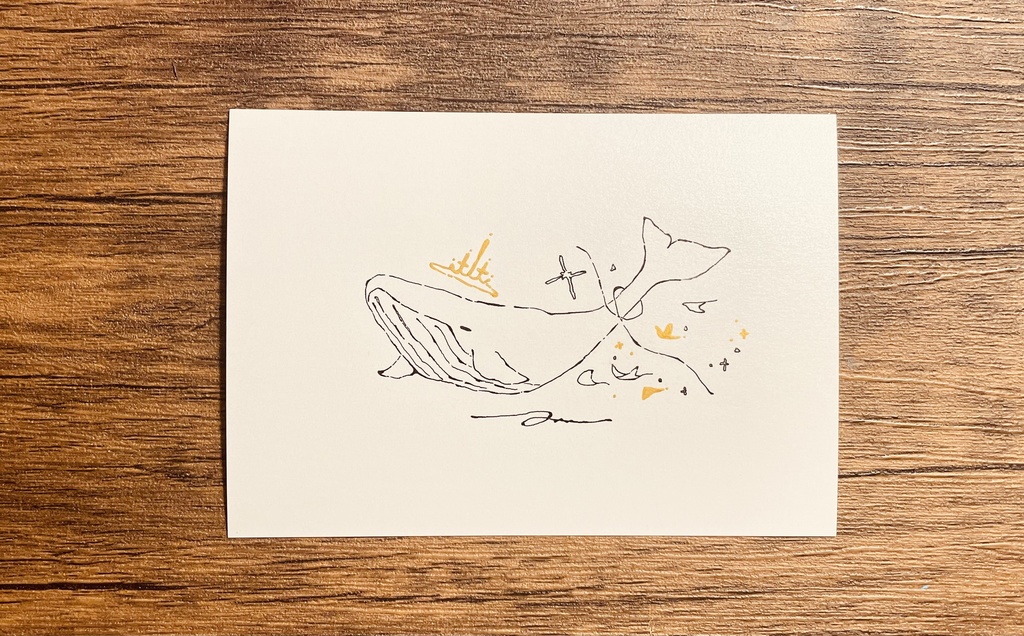 ドローイング 〜シロナガスクジラ〜