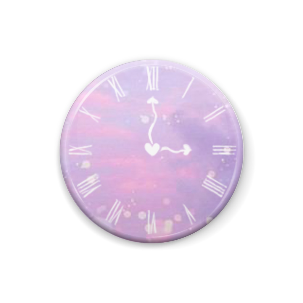 とけい缶バッジ