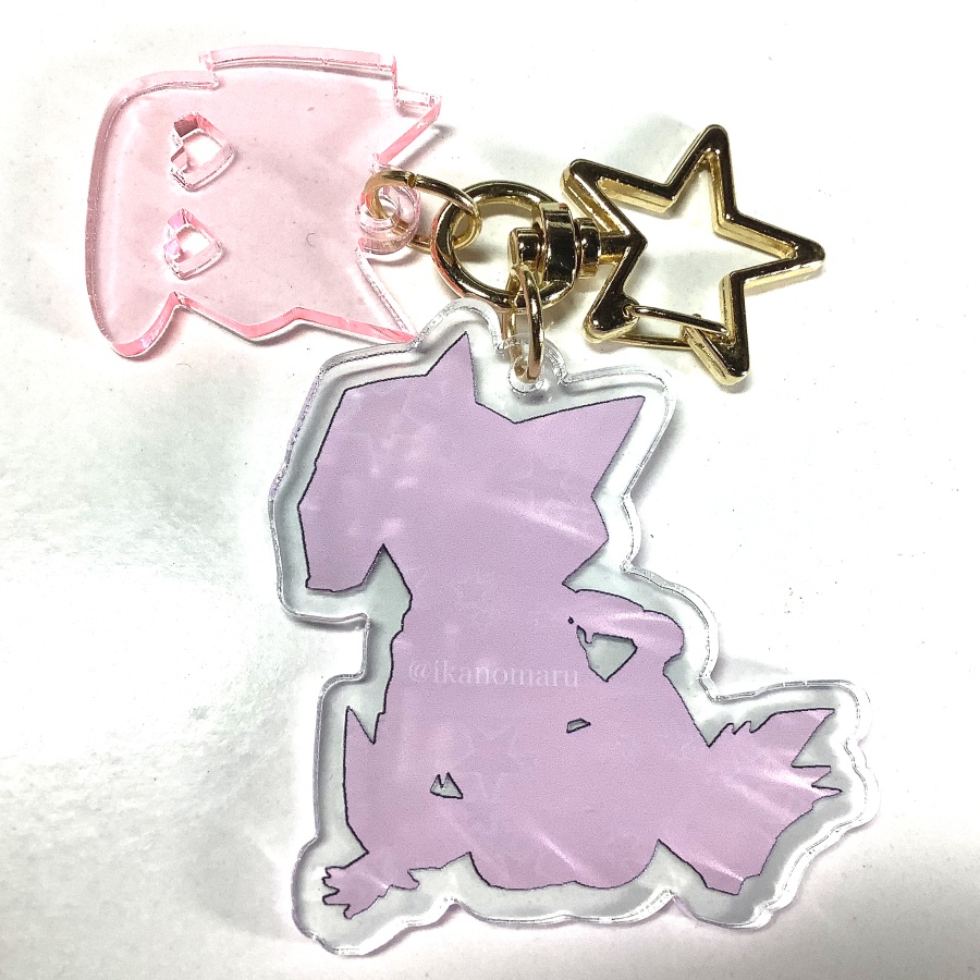 『悪役イカノさん』アクリルキーホルダー 【星型ナスカンバージョン】