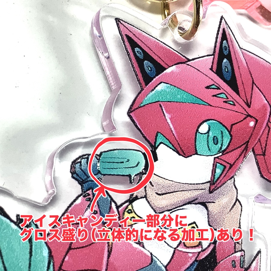 『悪役イカノさん』アクリルキーホルダー 【星型ナスカンバージョン】