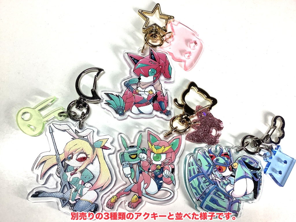 『猫型ロボ娘Vtuberガンミィさん&ジット君』アクリルキーホルダー