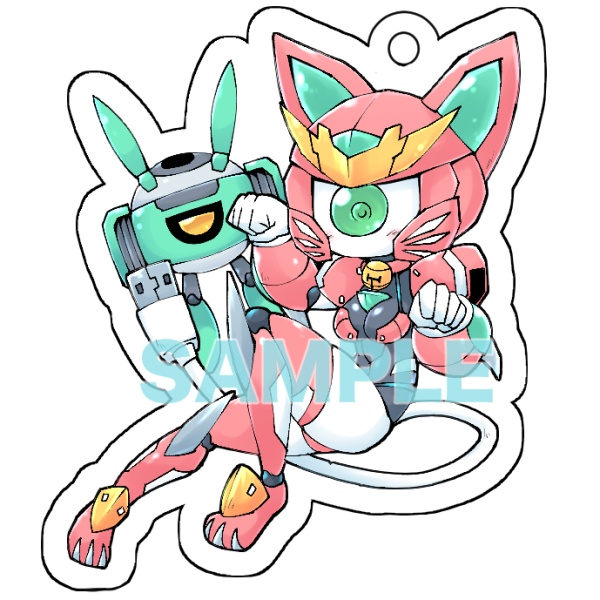 『猫型ロボ娘Vtuberガンミィさん&ジット君』アクリルキーホルダー