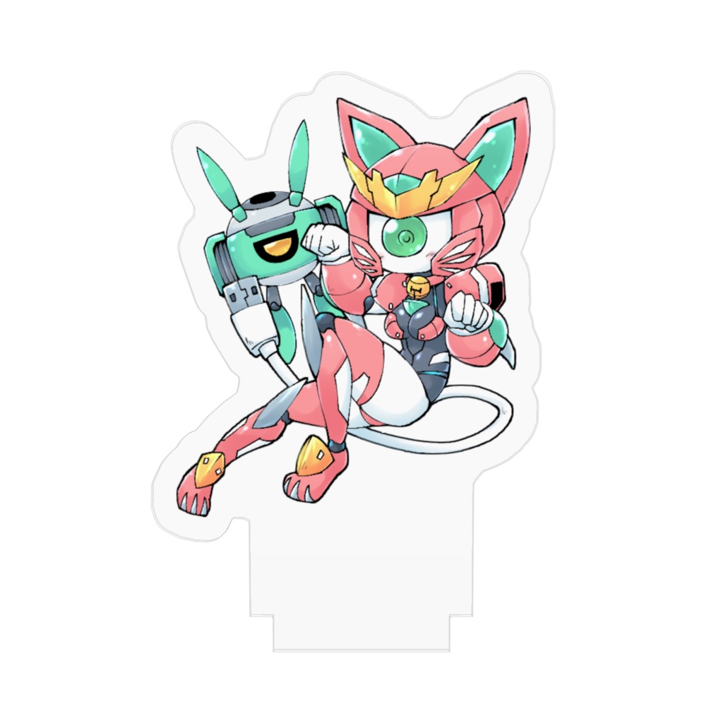 『猫型ロボ娘Vtuberガンミィさん&ジット君』アクリルフィギュア